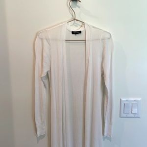 White House Black Market white duster sweater Small